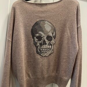 Tan Skull Cashmere sweater